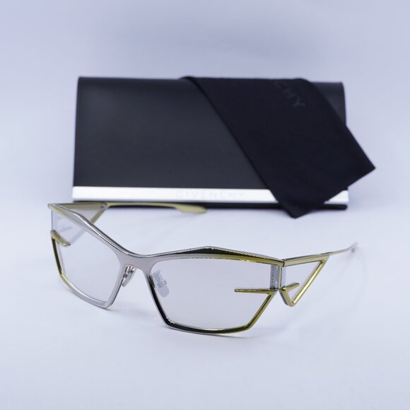 Givenchy GV40066U 39C Geometric Sunglasses - Yellow Gradient/Smoke Mirror - Picture 1 of 10